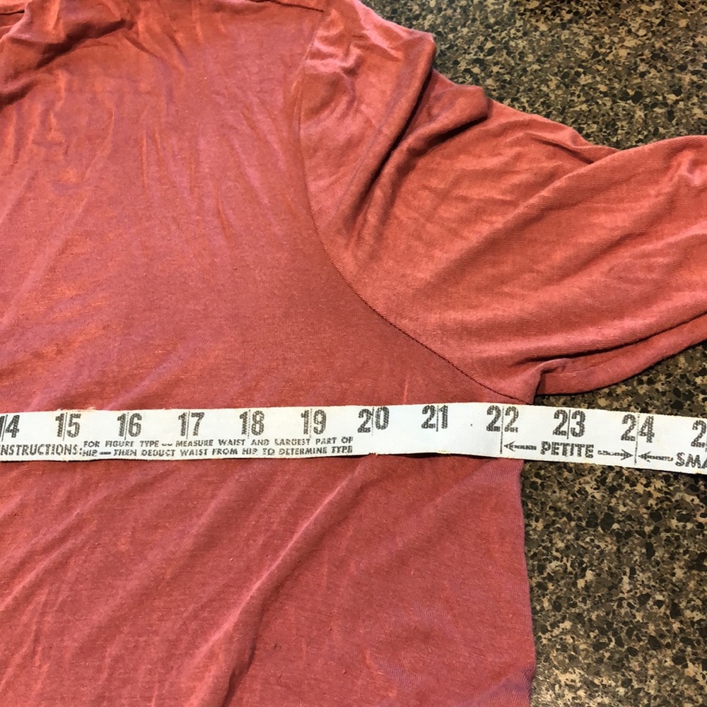 LOGO Open Front Cardigan Sweater Maroon Large - Picture 7 of 8